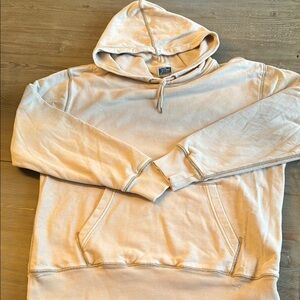 J Crew Men's Cream Hoodie Sweatshirt